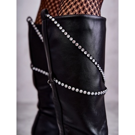 FS1 Botas Negras De Mujer Con Adornos Negro Finlay 7