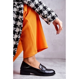 Vinceza Mocasines de cuero de moda Black Trine negro 7