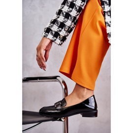 Vinceza Zapatos Lacados De Moda Mocasines Trine Negro 3