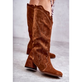 Botas hasta la rodilla de ante marrón Andreia 2