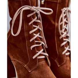 Botas De Mujer En Ante Marrón Con Plataforma Edna 7