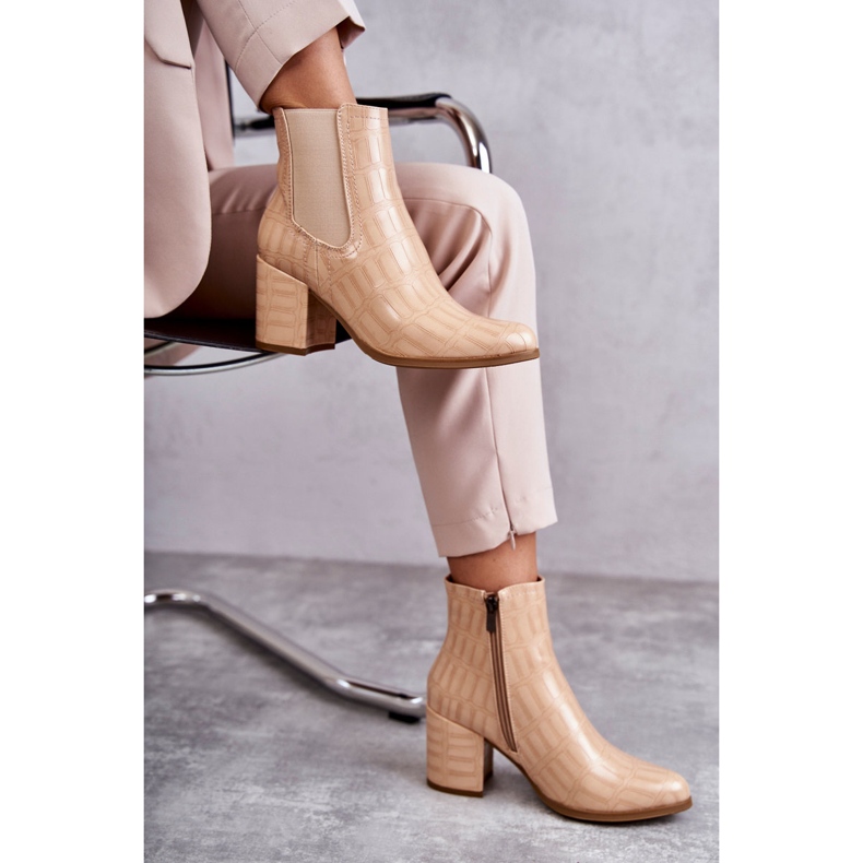Botines Piel Serpiente La.Fi 260038BE-XC Beige 1 Botines Piel Serpiente La.Fi 260038BE-XC Beige 1
