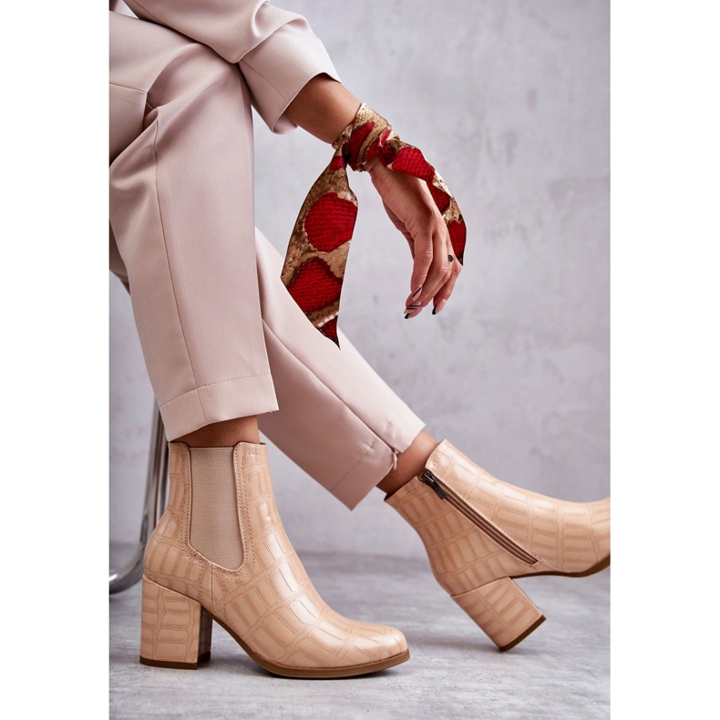 Botines Piel Serpiente La.Fi 260038BE-XC Beige 2 Botines Piel Serpiente La.Fi 260038BE-XC Beige 2