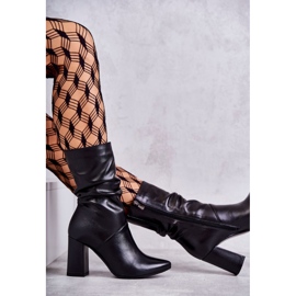 Botas De Piel Tacón Alto Laura Messi 2560 Negro 7