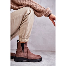 PJ1 Botas Cálidas De Ante Con Tacón Plano Salomé Marrón Claro 6