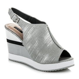 Vices Cómodos zapatos de cuña gris 3
