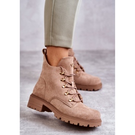 S.Barski Botas Telma Mujer Clásicas Ante Beige 1