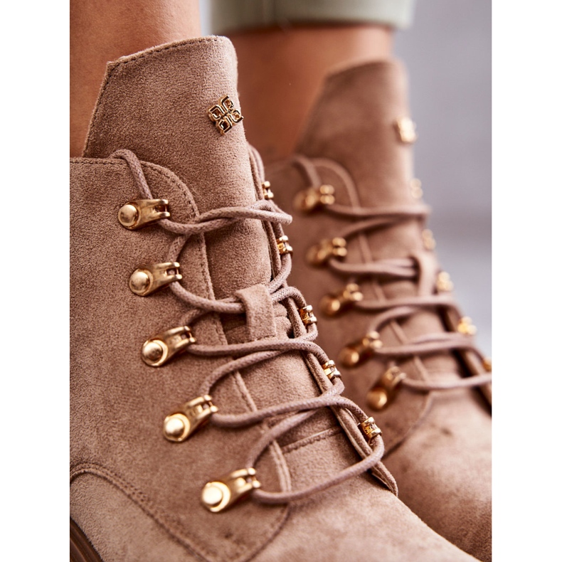 S.Barski Botas Telma Mujer Clásicas Ante Beige 2