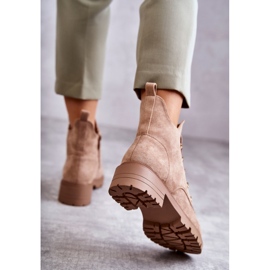 S.Barski Botas Telma Mujer Clásicas Ante Beige 3