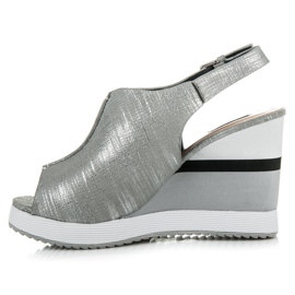 Vices Cómodos zapatos de cuña gris 4