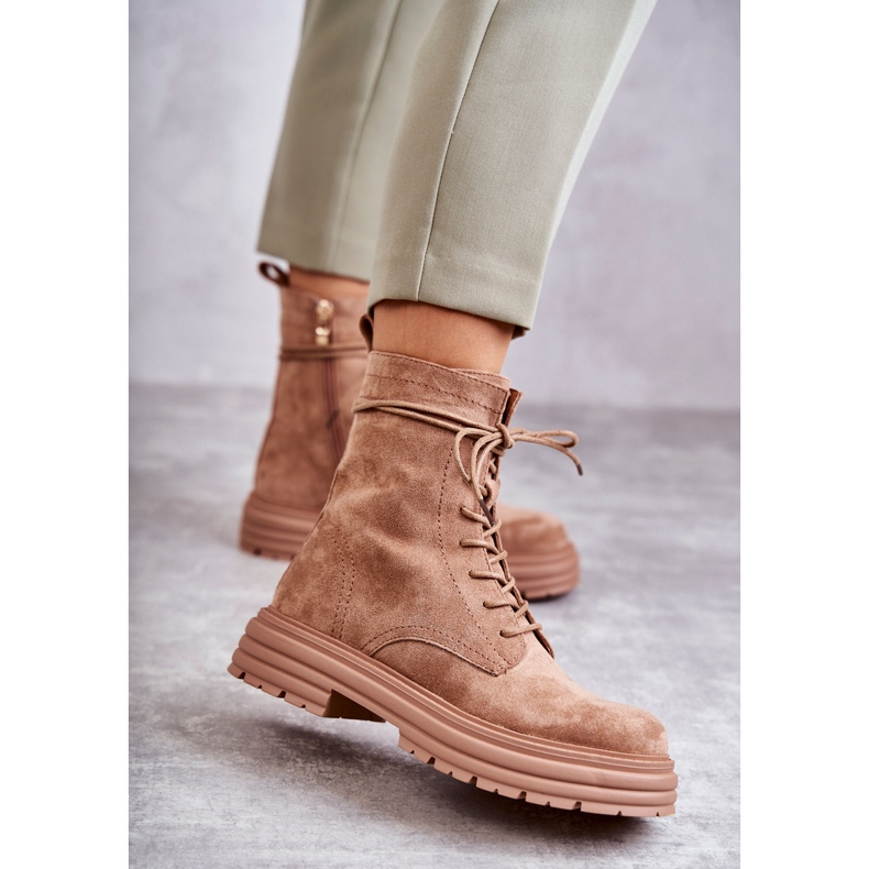 S.Barski Botas Mujer Ante Atadas Camel Afra marrón 2 S.Barski Botas Mujer Ante Atadas Camel Afra marrón 2