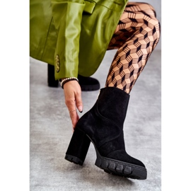 Botas Negras Ante Tacón Elia negro 5