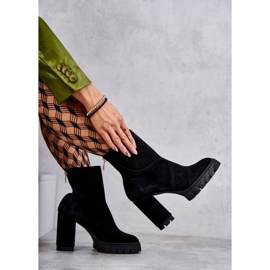 Botas Negras Ante Tacón Elia negro 9