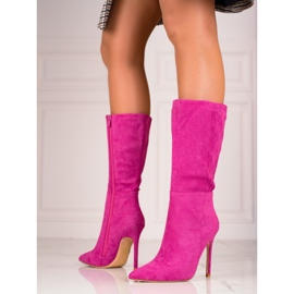 Botas de mujer en un pin Shelovet rosa. 1