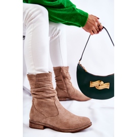 S.Barski Botas Mujer Ante Arrugado Beige Joanne 5