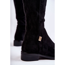 S.Barski Botas Planas Ante Negro Giulia 2