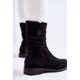S.Barski Botas Mujer Ante Arrugado Negro Joanne 3