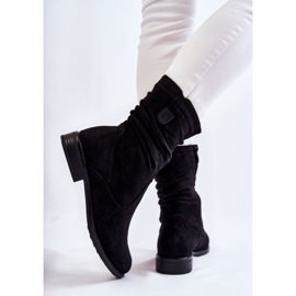 S.Barski Botas Mujer Ante Arrugado Negro Joanne 4