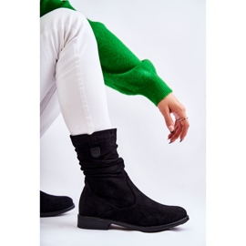 S.Barski Botas Mujer Ante Arrugado Negro Joanne 6