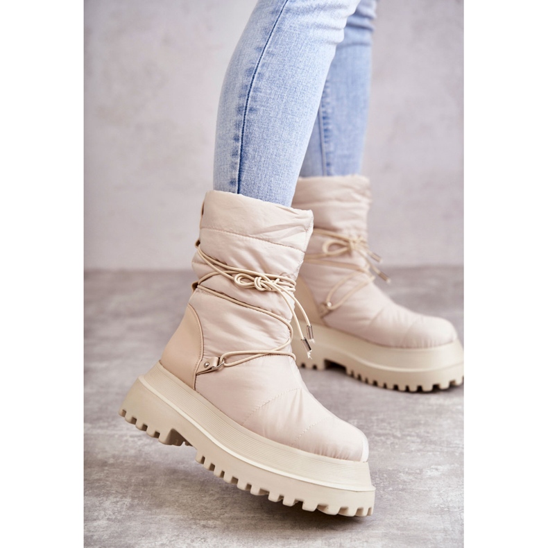 FS1 Botas De Nieve De Mujer En La Plataforma Lilou Beige 1