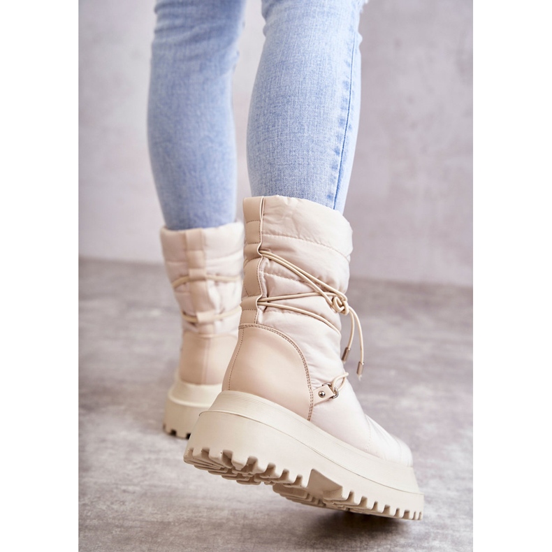 FS1 Botas De Nieve De Mujer En La Plataforma Lilou Beige 2