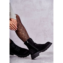 Botines Palmira Ante Negro Con Tachuelas 2