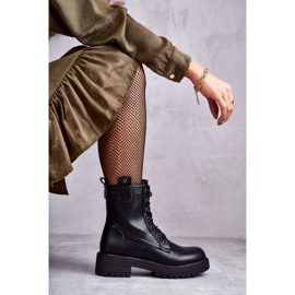 PJ1 Botas negras con cordones de cuero Ritta Warm negro 5