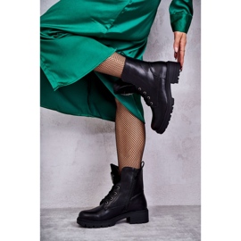 S.Barski Botas Cálidas De Piel Con Adorno Blandi Negro 7