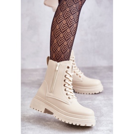 Botas Mujer Piel Abrigadas Beige Claro Dorchen 1