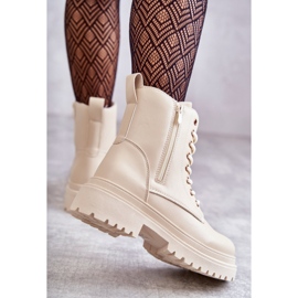 Botas Mujer Piel Abrigadas Beige Claro Dorchen 7