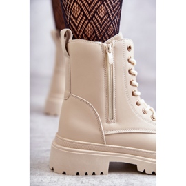 Botas Mujer Piel Abrigadas Beige Claro Dorchen 8