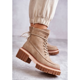 Botas Calientes De Mujer De Moda Beige Gerda 1