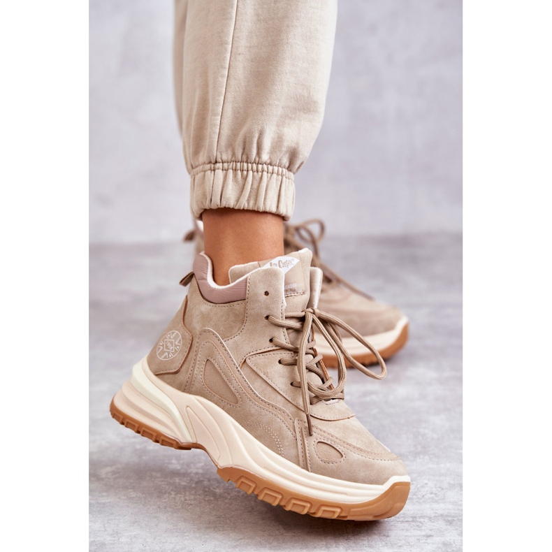 Botas de montaña en la plataforma Lee Cooper LCJ-22-44-1352L Beige 1