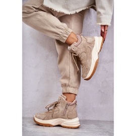Botas de montaña en la plataforma Lee Cooper LCJ-22-44-1352L Beige 4