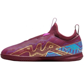 Nike Zoom Mercurial Vapor 15 Club Km Ic Jr DV0738 694 zapatos de fútbol rojo rosas y morados 1