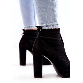 WS1 Botas Donnita de ante negro con cremallera 1