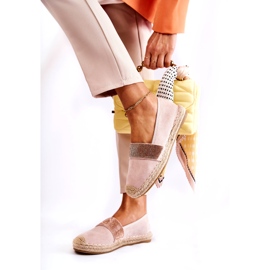 Alpargatas Slip-On De Mujer Con Circonitas Rosas 3