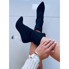 PA1 Botas con tacón transparente Tina Black negro 3