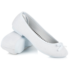 New Age Bailarinas deportivas con lazo blanco 1