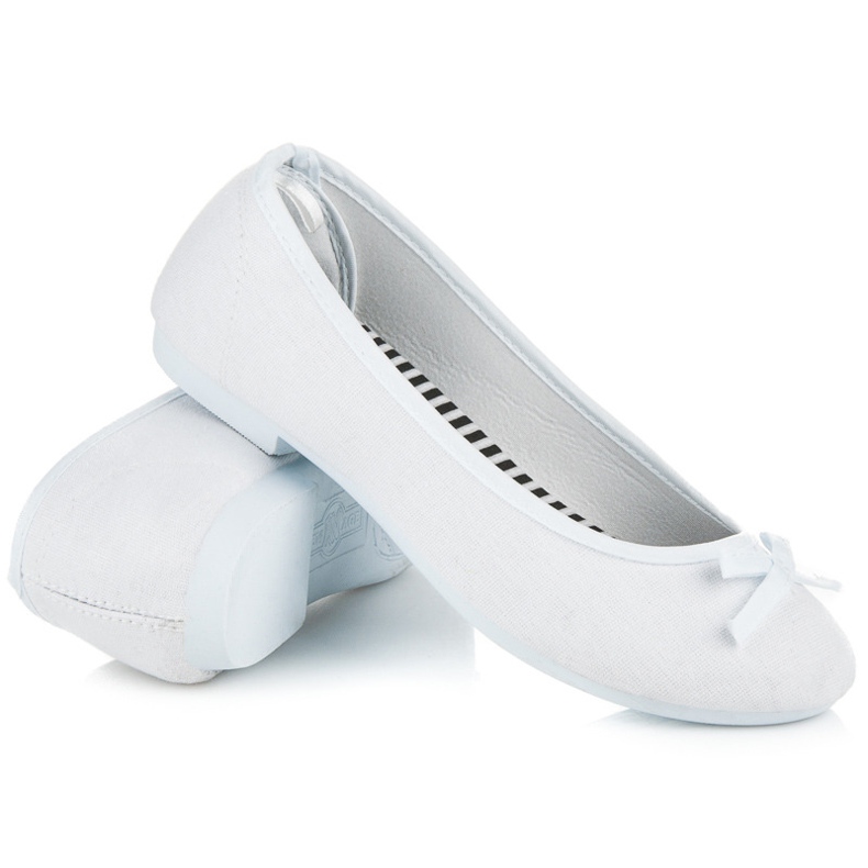 New Age Bailarinas deportivas con lazo blanco 1