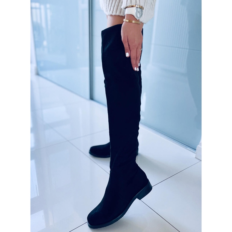 Botas Mosqueteras Planas Colleen Negro 1 Botas Mosqueteras Planas Colleen Negro 1