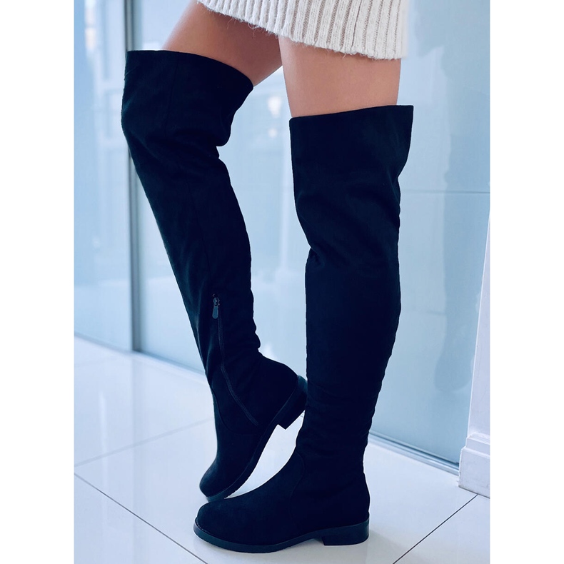 Botas Mosqueteras Planas Colleen Negro 2