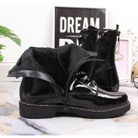 Botas de mujer barnizadas con aislamiento negro Vinceza 3