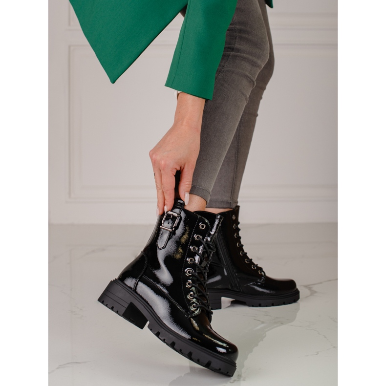 Bolsos de mujer Vinceza lacados negro 2