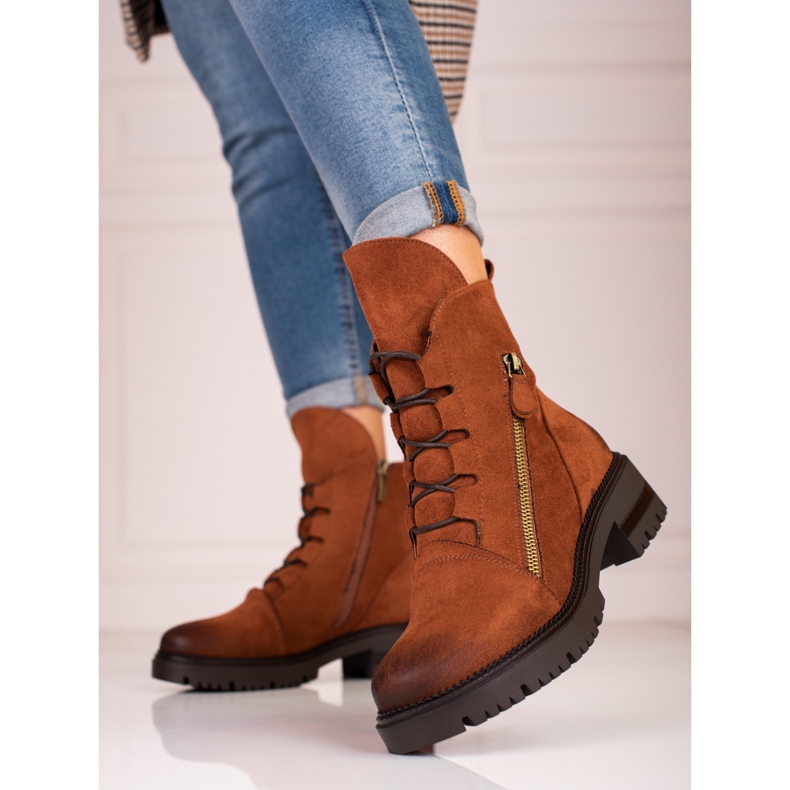 W. Potocki Bolsos de ante de mujer Potocki marrón 1