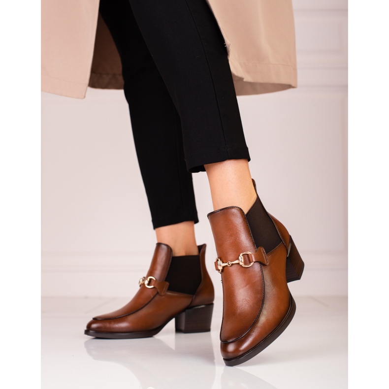 Botas de mujer marrones, tacón Jodhpur Vinceza marrón 1