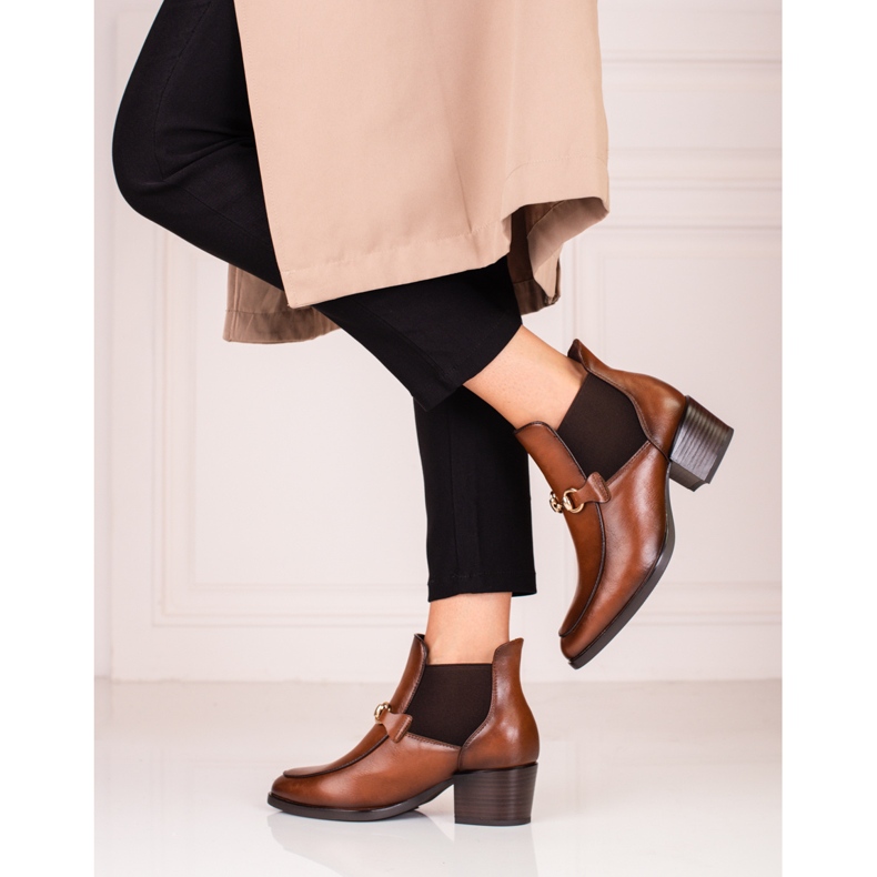 Botas de mujer marrones, tacón Jodhpur Vinceza marrón 2