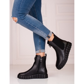 W. Potocki Botas con plataforma de mujer Potocki en negro 1