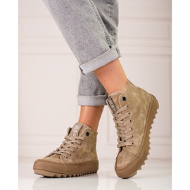 Zapatillas de mujer Big Star EE274071 beige 1