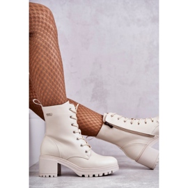 Vinceza Botas Calientes De Mujer Con Tacón Alto Beige Claro Grethe 7